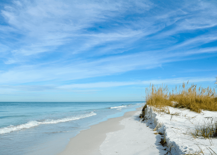 Beach wedding at Anna Maria Island Beach on Florida's Gulf Coast