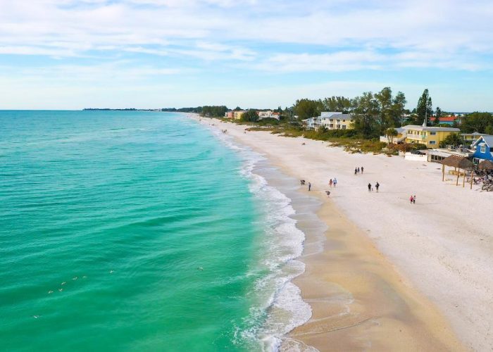 Beach wedding at Bradenton Beach on Florida's Gulf Coast