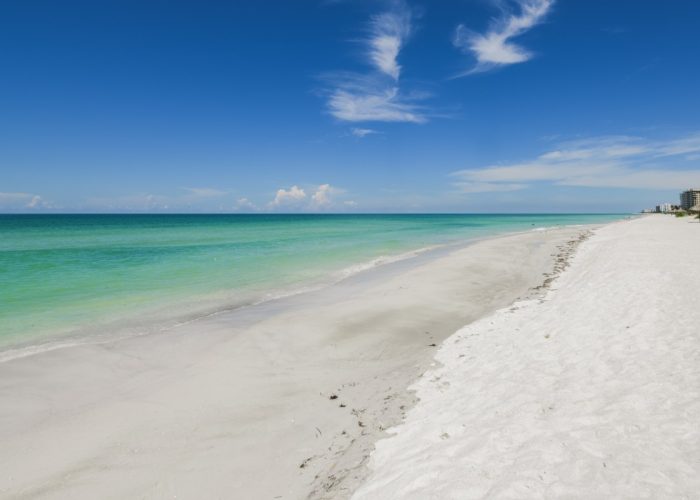 Beach wedding at Lido Beach on Florida's Gulf Coast