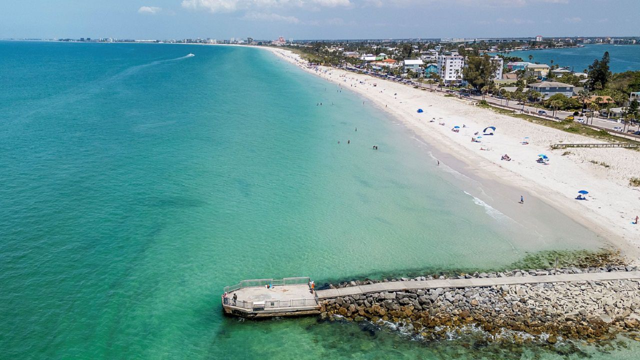 Beach wedding at Pass-a-Grille Beach on Florida's Gulf Coast