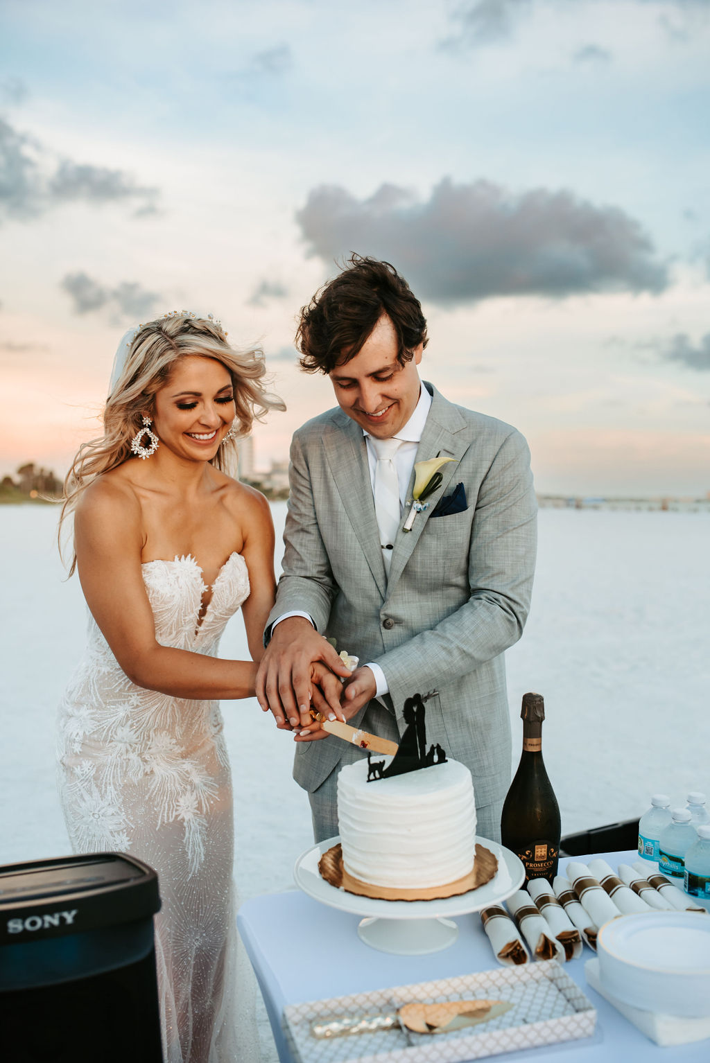 Dream Beach Weddings beach mini-reception detail
