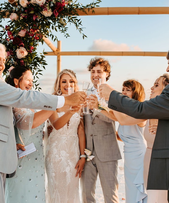 Dream Beach Weddings beach mini-reception detail